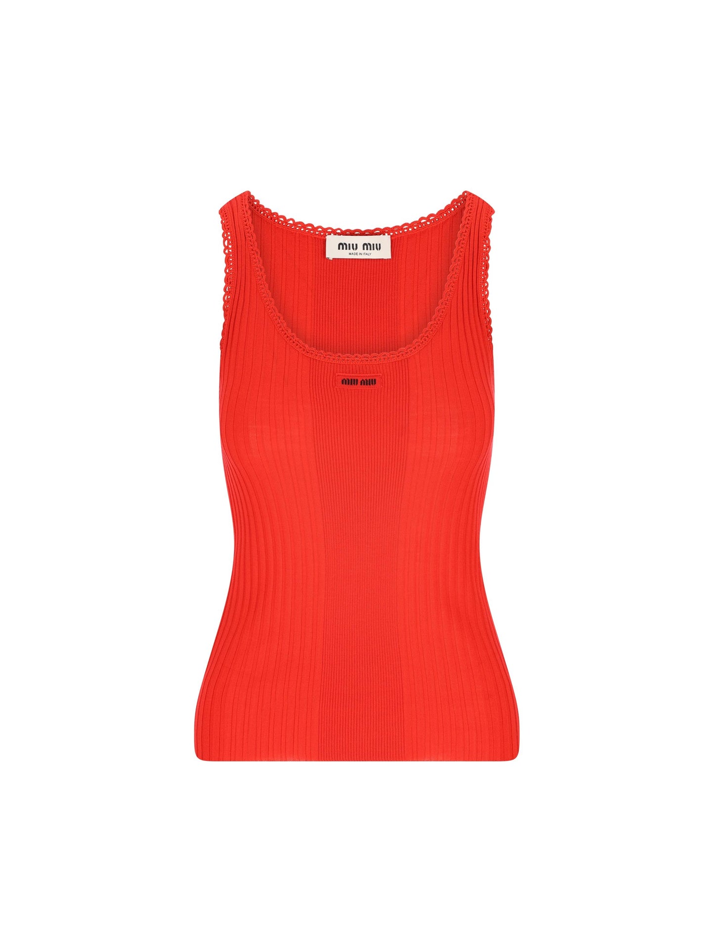 Canotta realizzata in lana vergine. MMV326 18TWF0011 MIU MIU 