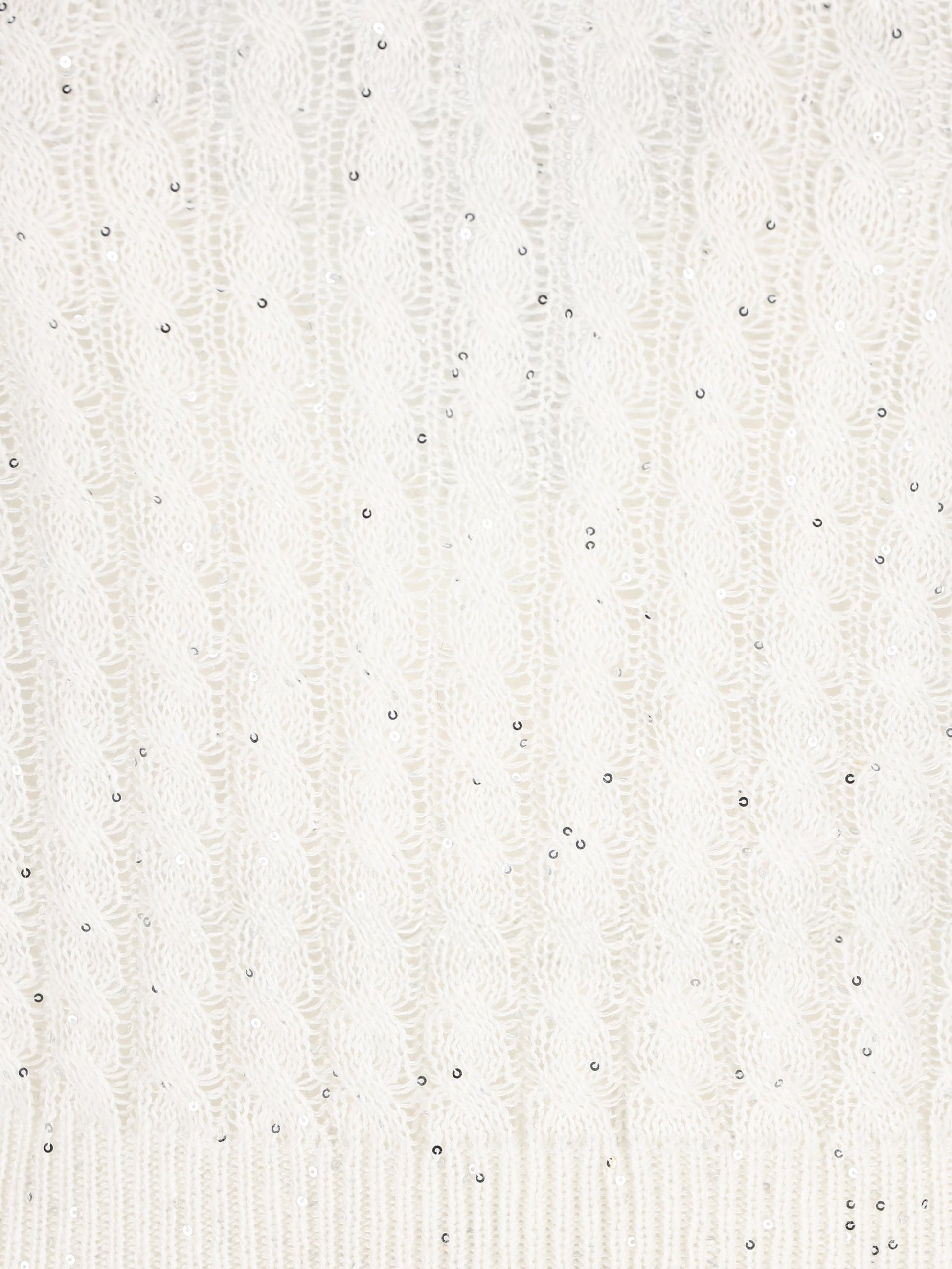 Top in maglia Dazzling Cable in lino a costa traforata MCO559700 C159 BRUNELLO CUCINELLI 