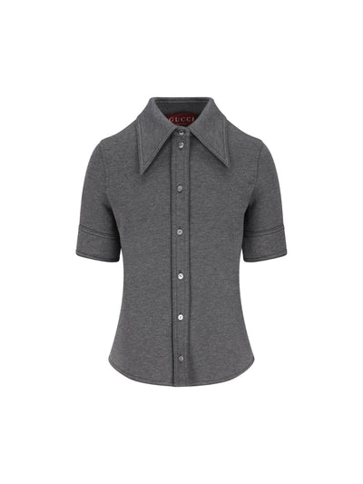 Camicia realizzata in cotone e lana. 836442 Z7AY91088 GUCCI 