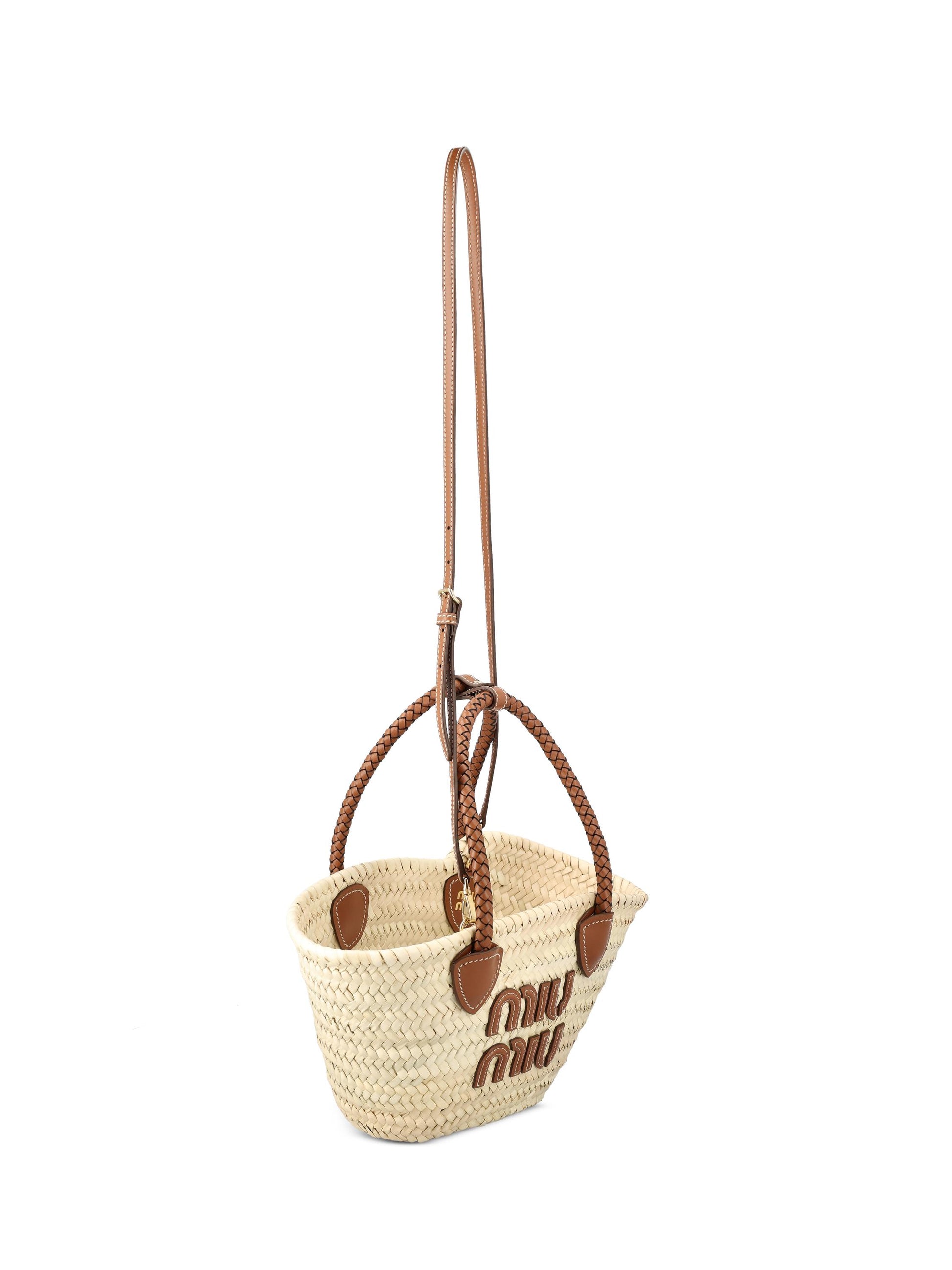 Borsa realizzata in tessuto intrecciato. 5BG273 2DDHF0A5T MIU MIU 