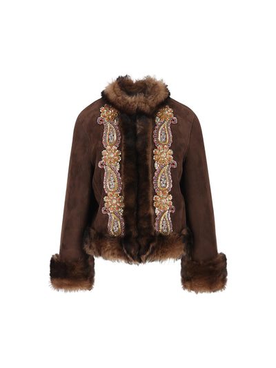 Giacca realizzata in pelle e shearling. 8B3NA06D9VF C4M VALENTINO GARAVANI 