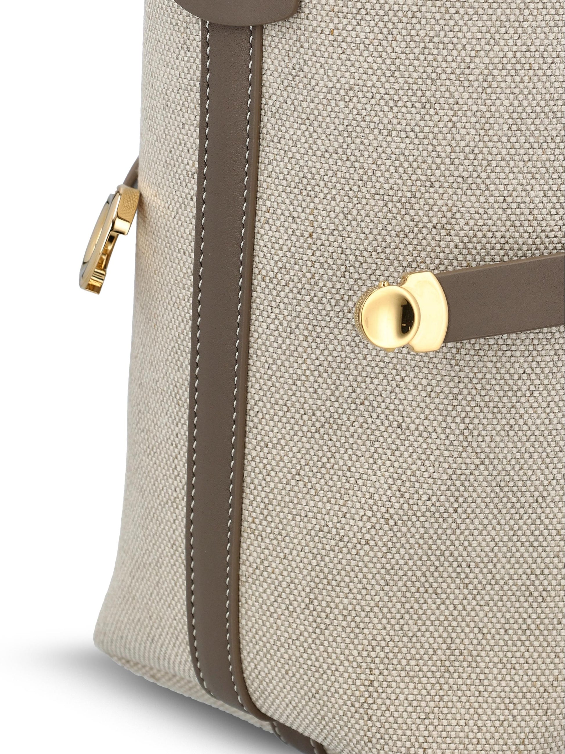 Borsa realizzata in cotone e lino. FAO7477 B5UW LORO PIANA 