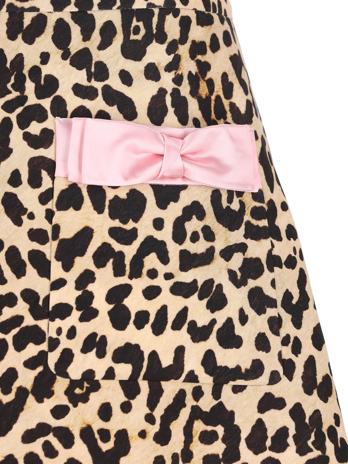 Gonna In Crepe Couture con stampa Animalier e fiocchi 7B3RADP59F9 AN2 VALENTINO GARAVANI 