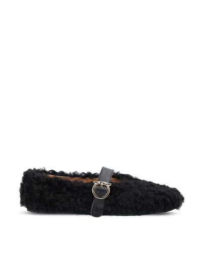 Ballerine realizzate in shearling 01K586 787502001 SALVATORE FERRAGAMO 