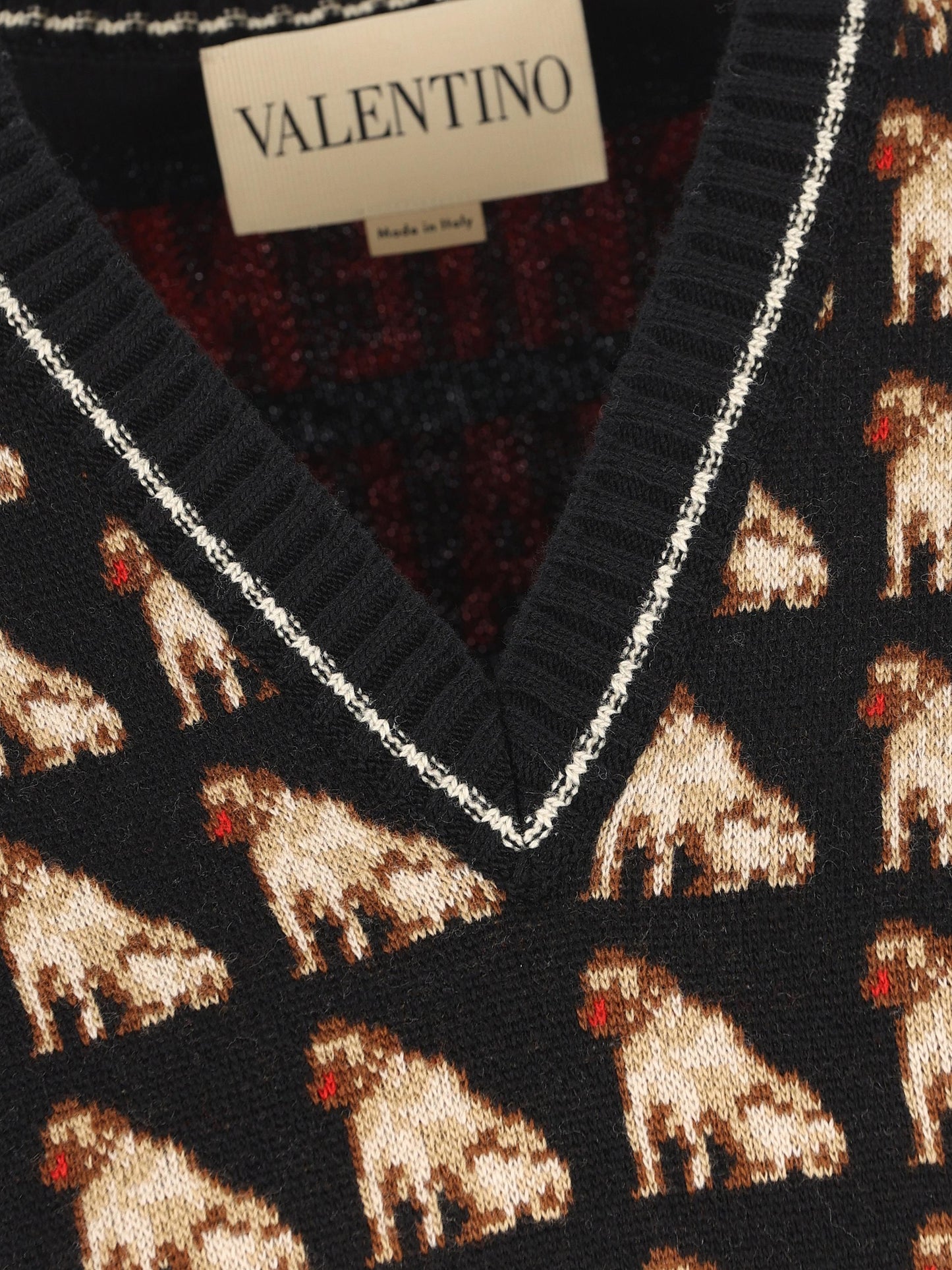 Gilet in lana jacquard Petit Charles 7B3K400P9K3 N78 VALENTINO GARAVANI 