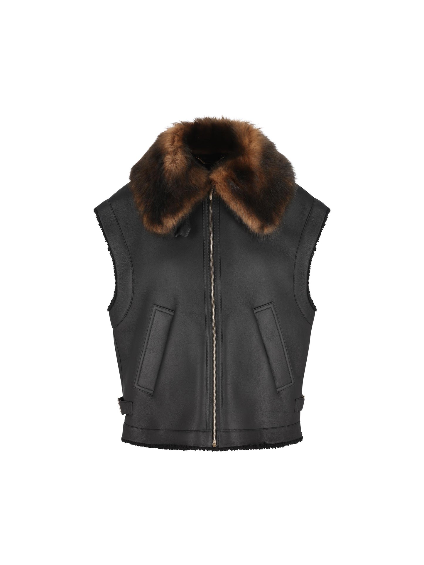 Gilet realizzato in pelle di agnello. FM5434 AHBDF0GME FENDI 