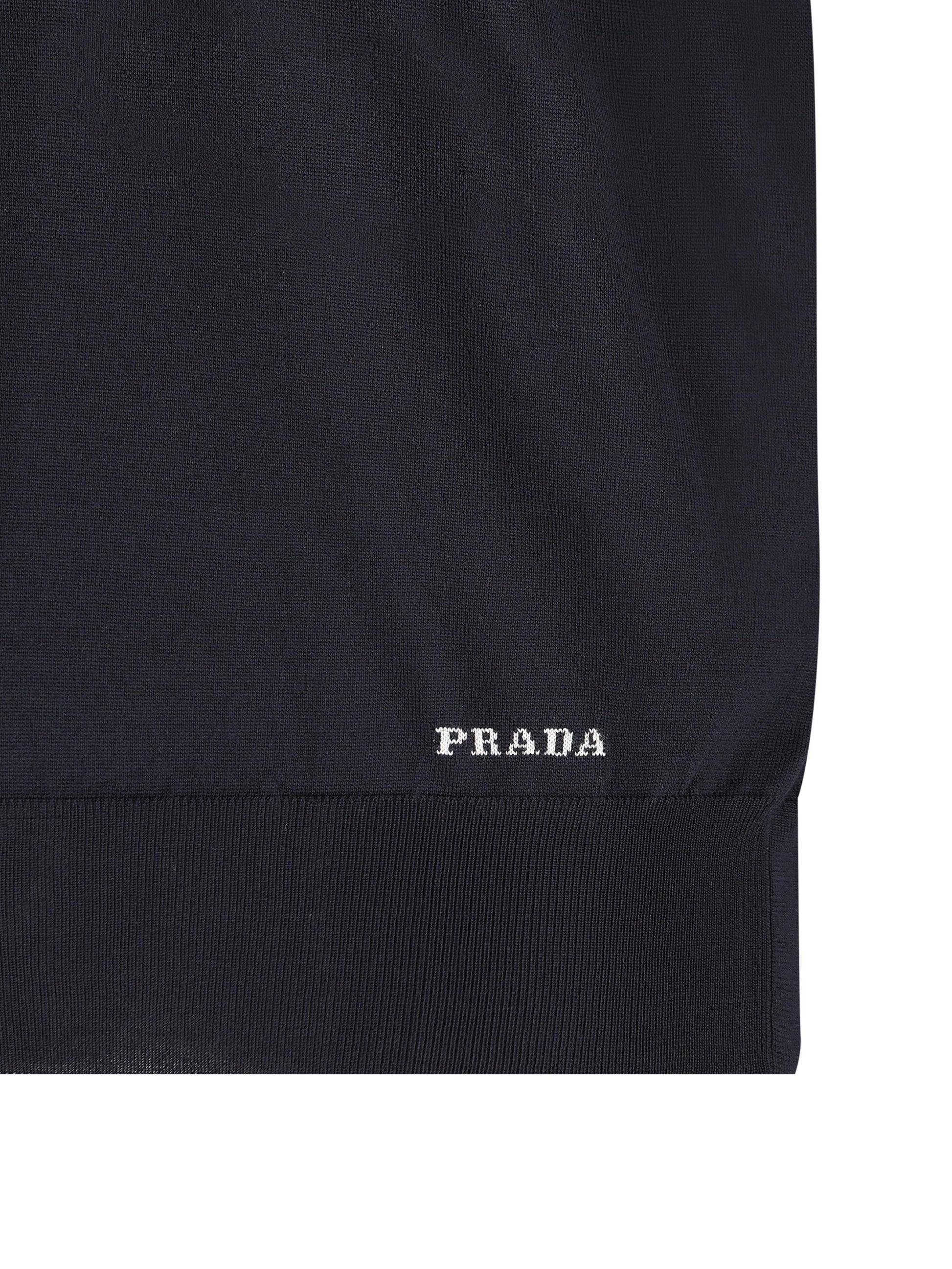 Polo realizzata in seta riciclata. UMB925 16AIF0008 PRADA 