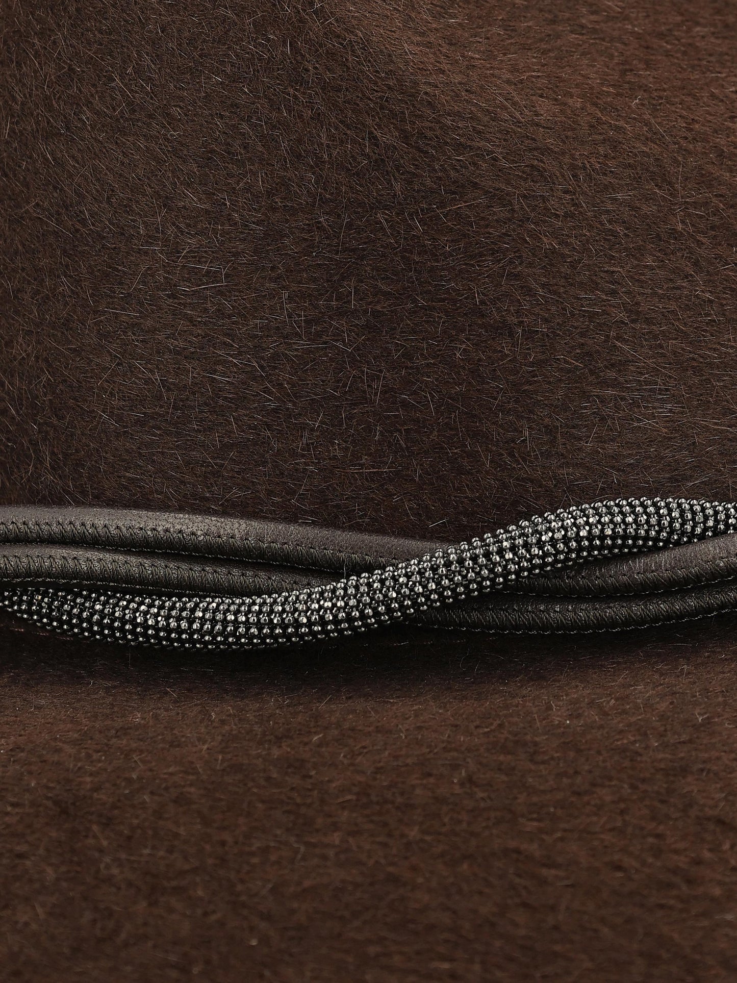 Fedora in Feltro con Fascia in Pelle e Monile MCAP90031 CKM22 BRUNELLO CUCINELLI 