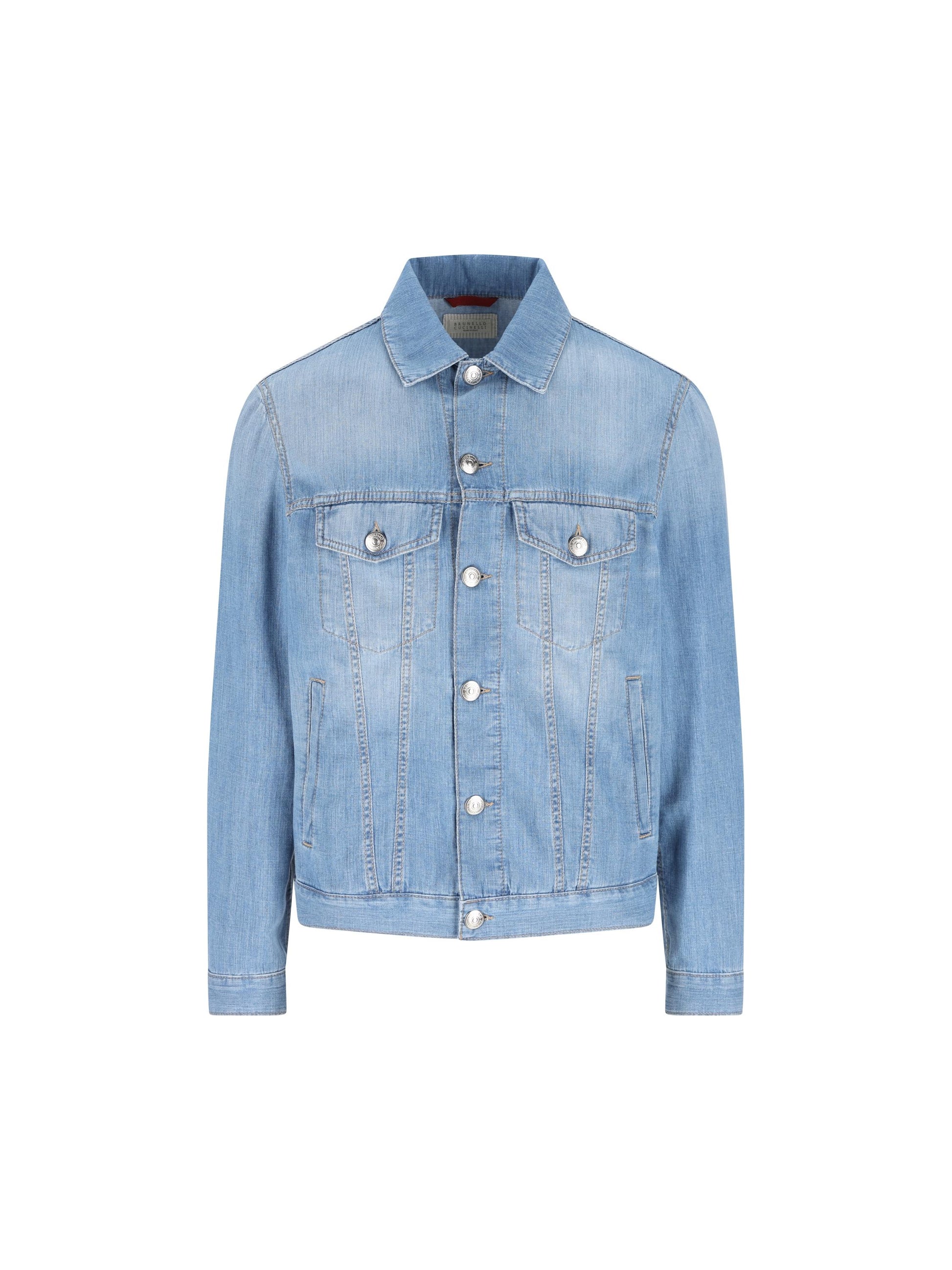 Giubbino quattro tasche in denim leggero Old ME6456909 C1470 BRUNELLO CUCINELLI 