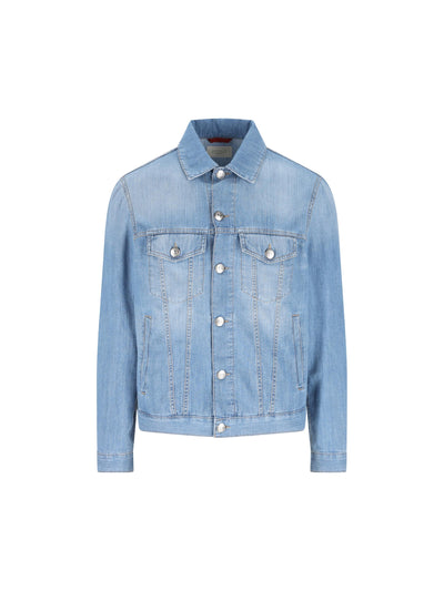 Giubbino quattro tasche in denim leggero Old ME6456909 C1470 BRUNELLO CUCINELLI 