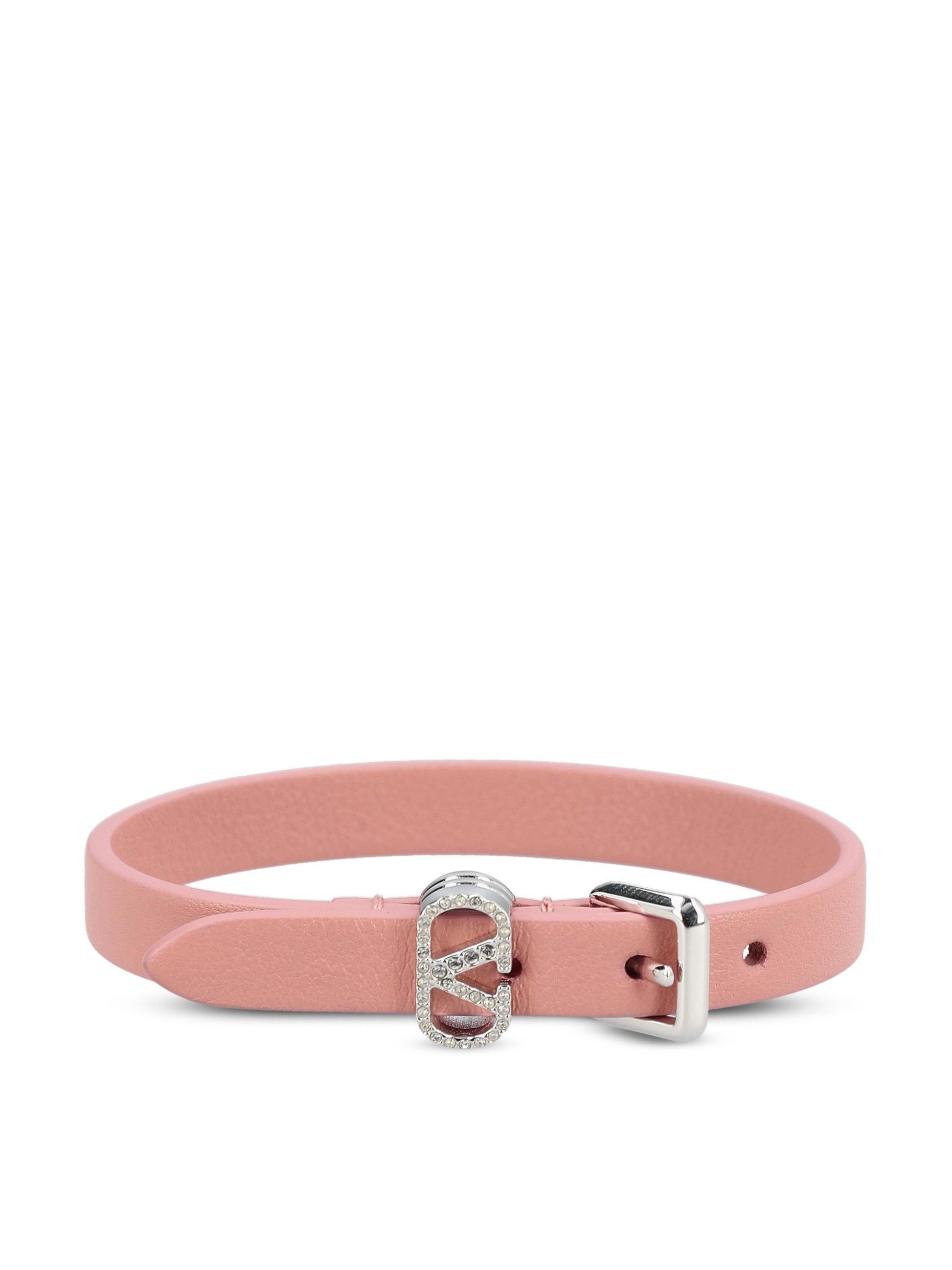 Bracciale realizzato in pelle e cristalli. 7W2J0AH7PJK BPX VALENTINO GARAVANI 
