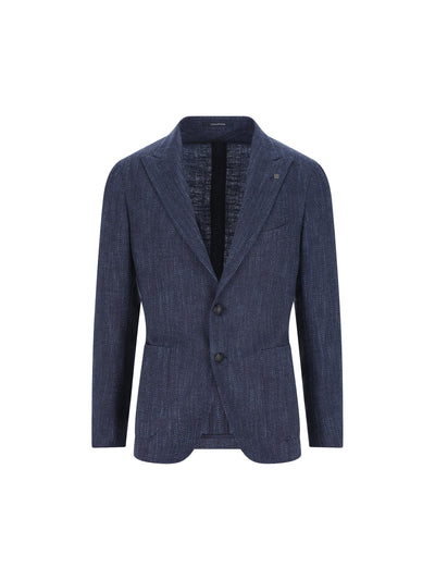 Blazer monopetto in misto lana, seta e cotone 1SMC26K AIC90019EB874387 TAGLIATORE 