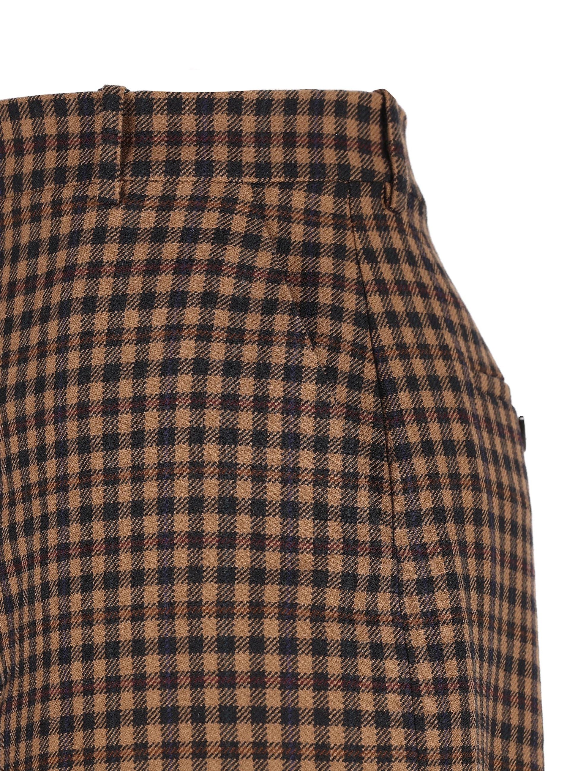 Gonna pantalone realizzata in lana a quadri. 831073 Y3J122945 SAINT LAURENT 