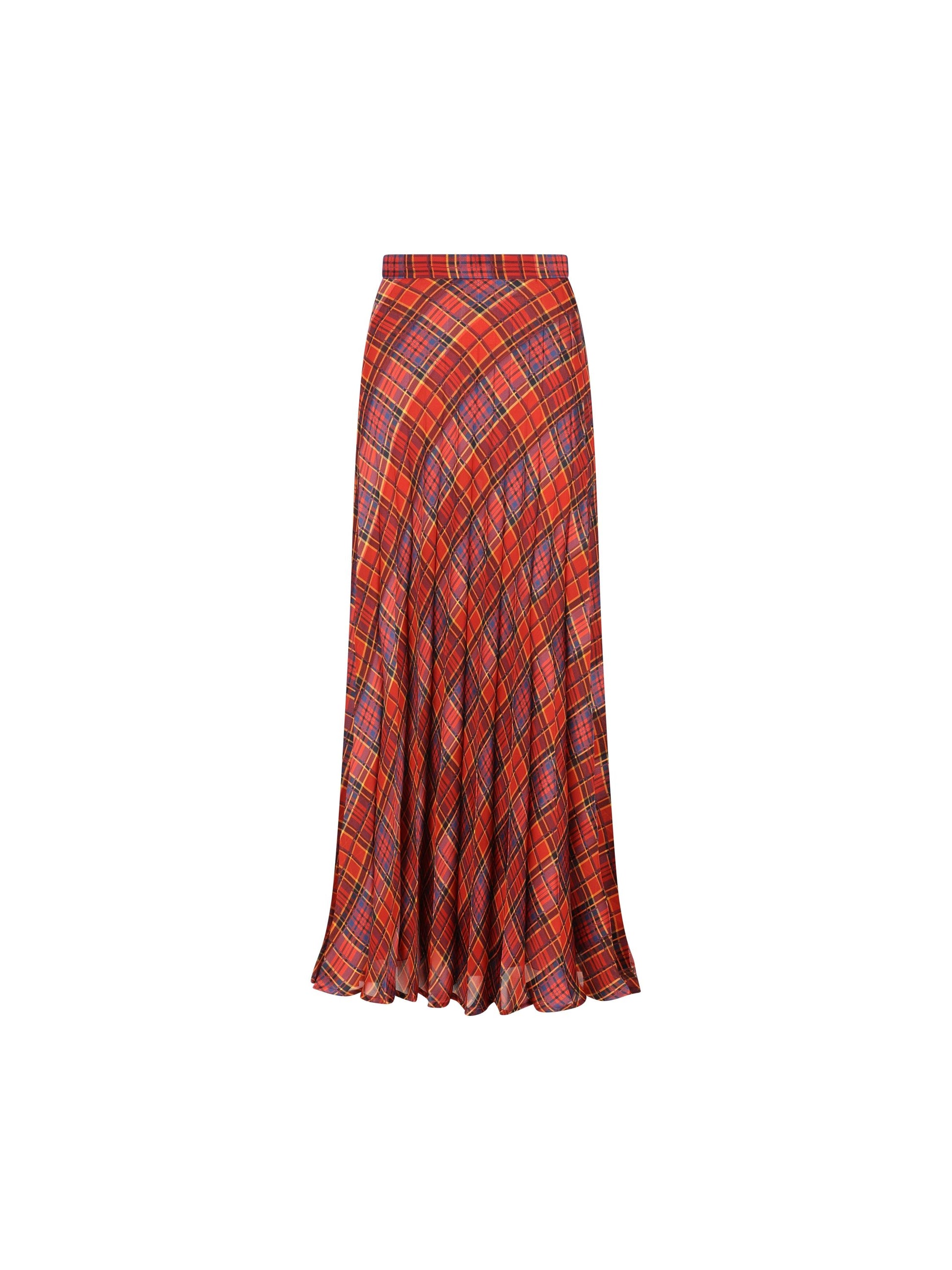 SAINT LAURENT Maxi Gonna Plissettata In Seta – - Main Image