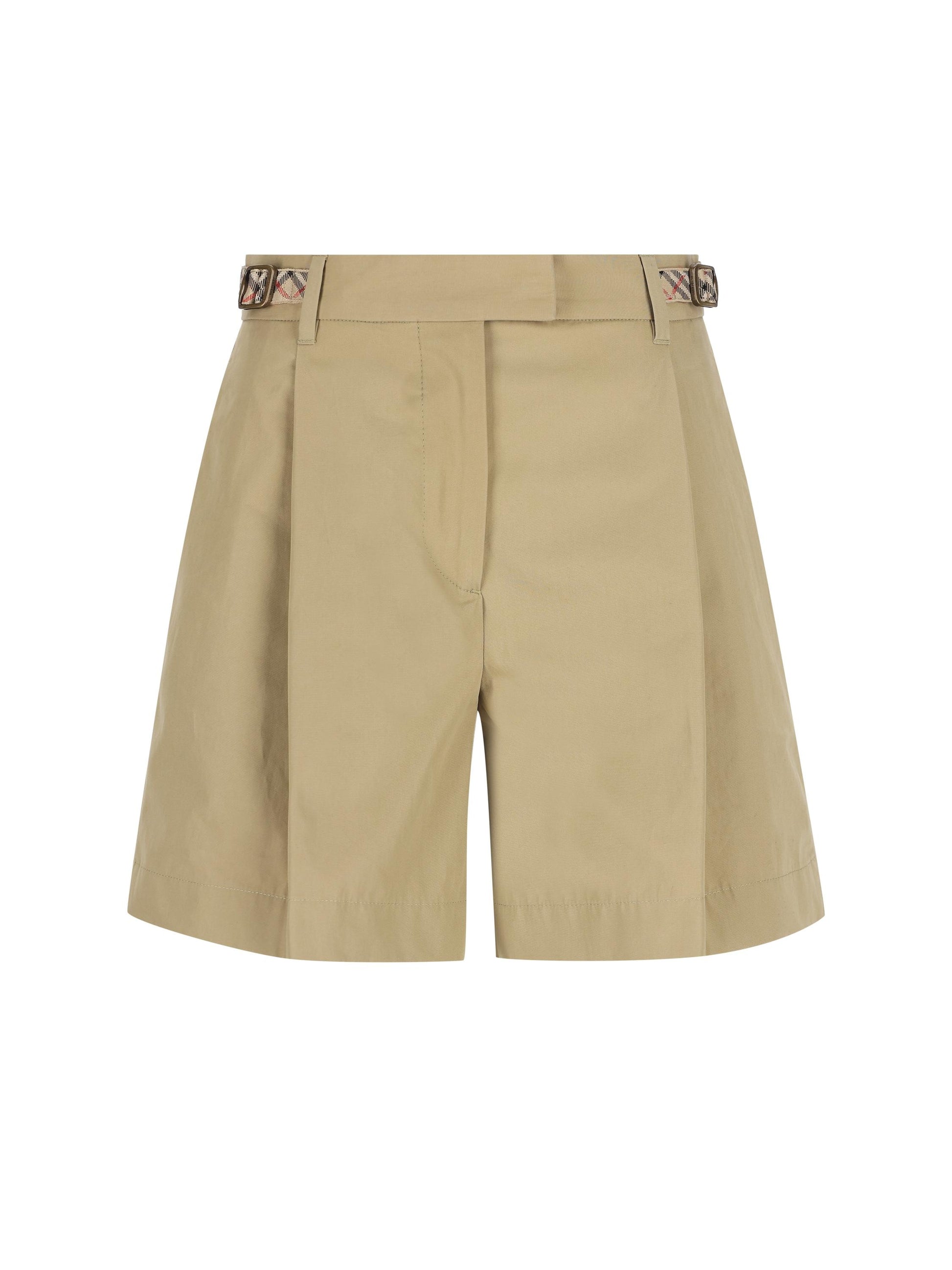 Pantaloncini in popeline di cotone con finiture Check 8126490 C5120 BURBERRY 