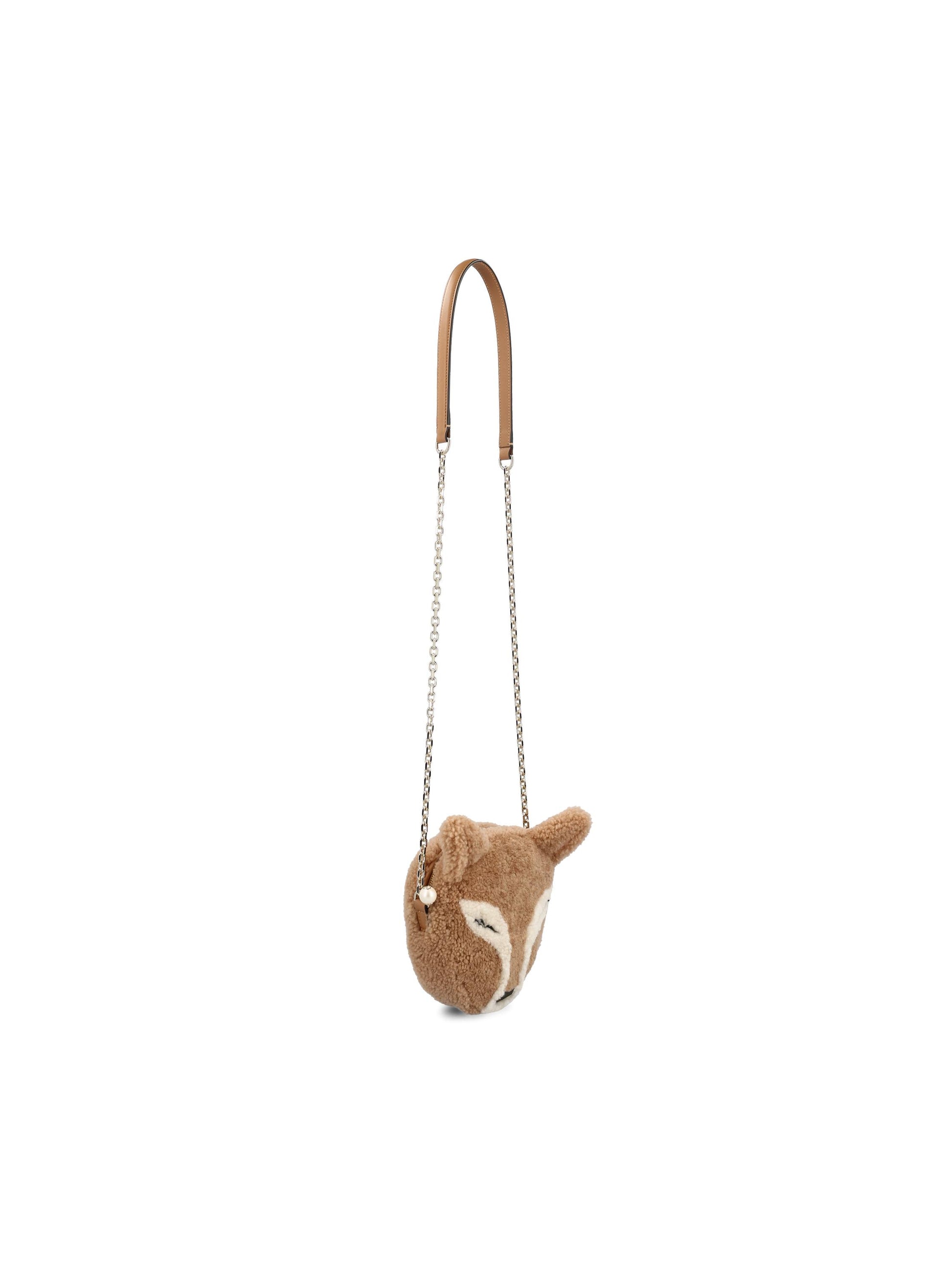 Soft Fox Mini Bag in shearling SOFT FOX MINI BAG SHRTOFFEE/LATTE JIMMY CHOO 