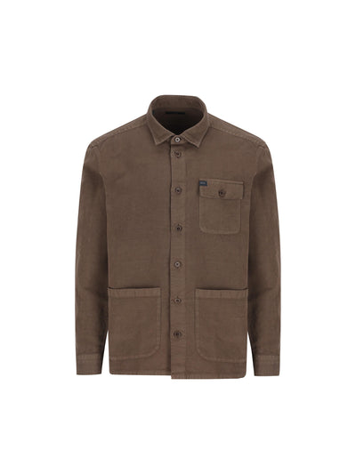 Camicia realizzata in misto lino. NCMA150261TXBR S601 FAY 