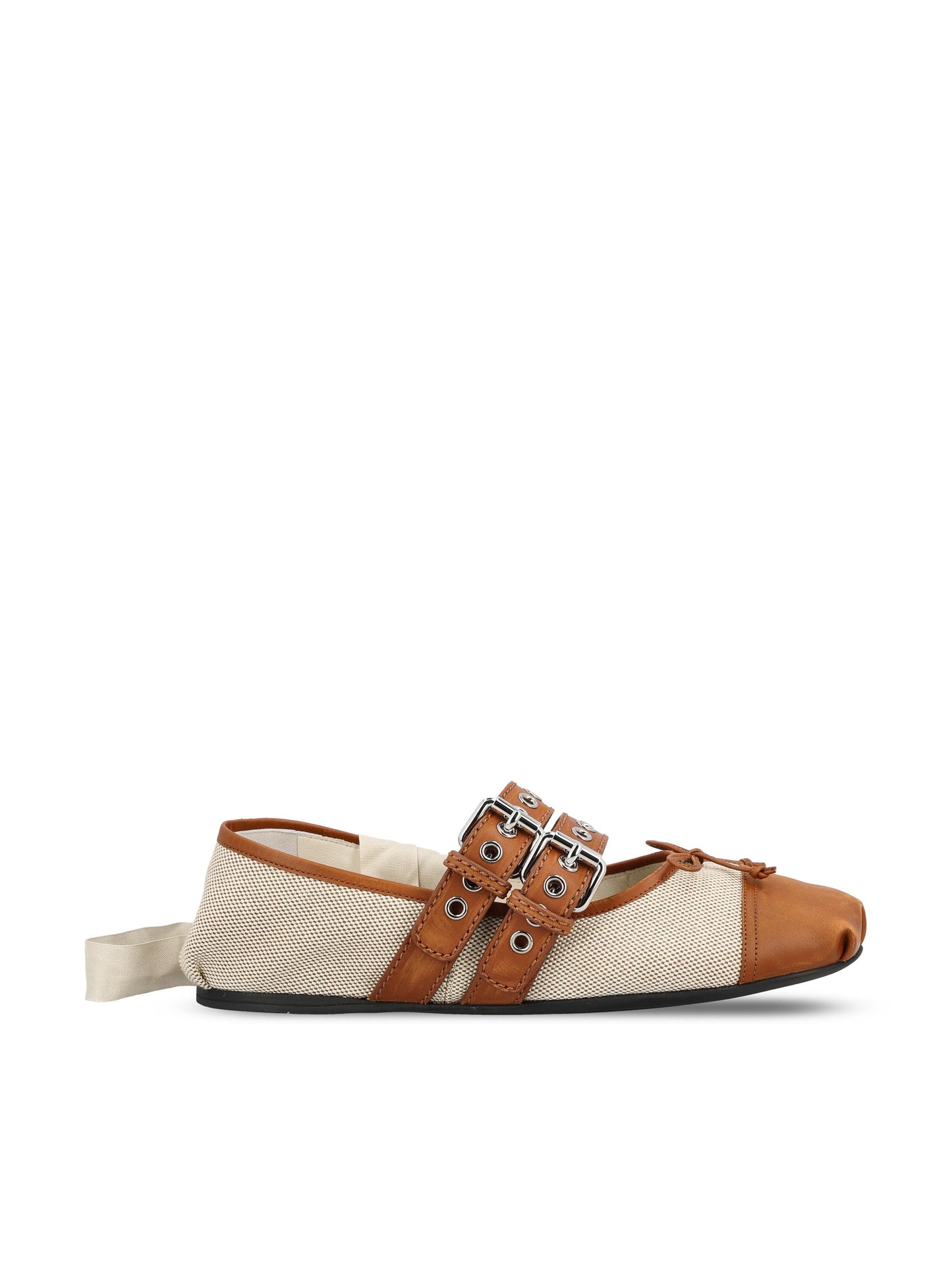 Ballerine realizzate in cotone e pelle. 5F608E 3ZMKF0C4Z MIU MIU 