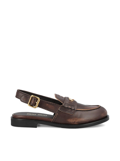 Mocassini realizzati in pelle. 5D561E 3G48F0192 MIU MIU 