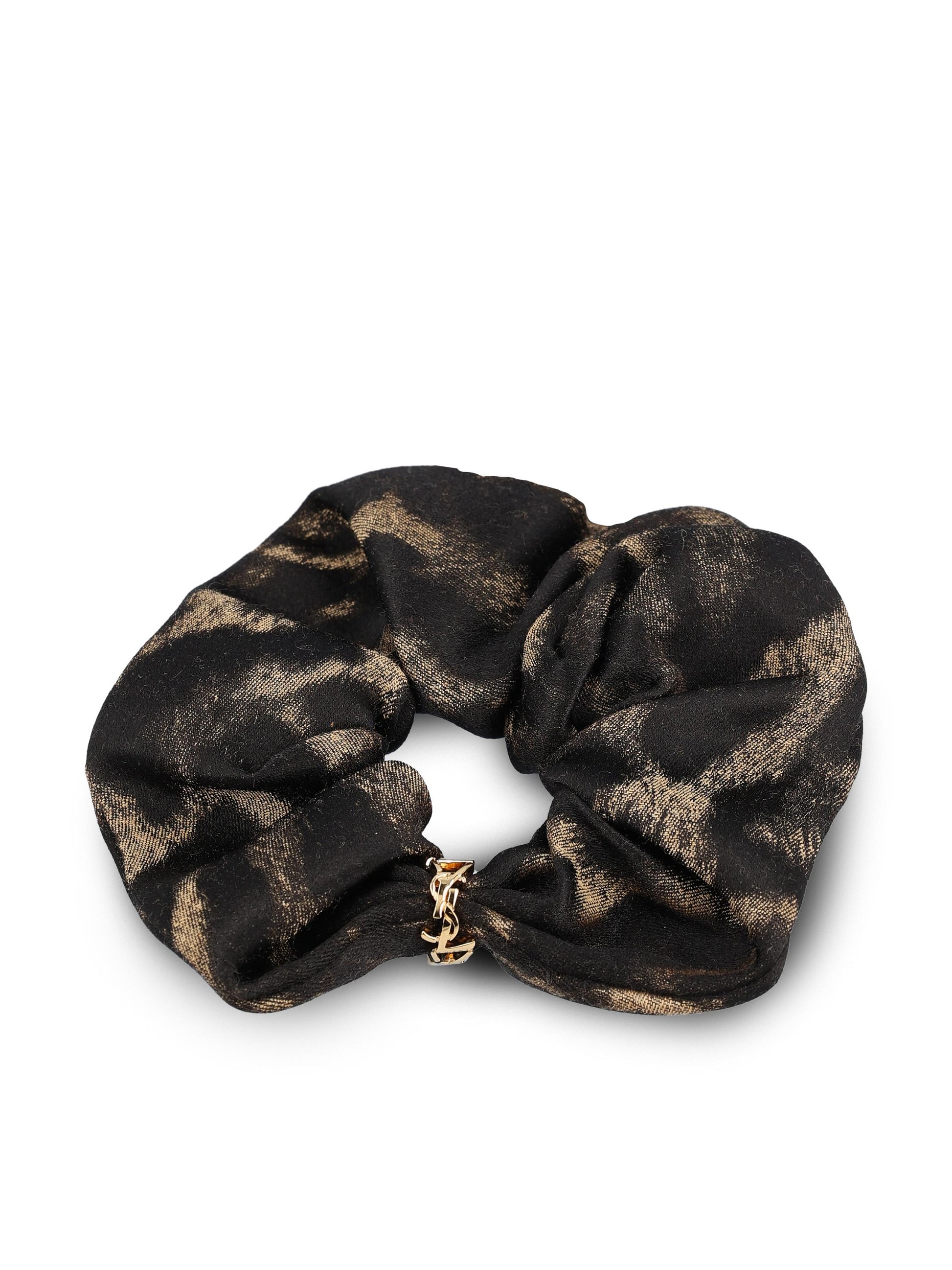 Scrunchie realizzato in seta e cashmere. 843175 3YS369780 SAINT LAURENT 