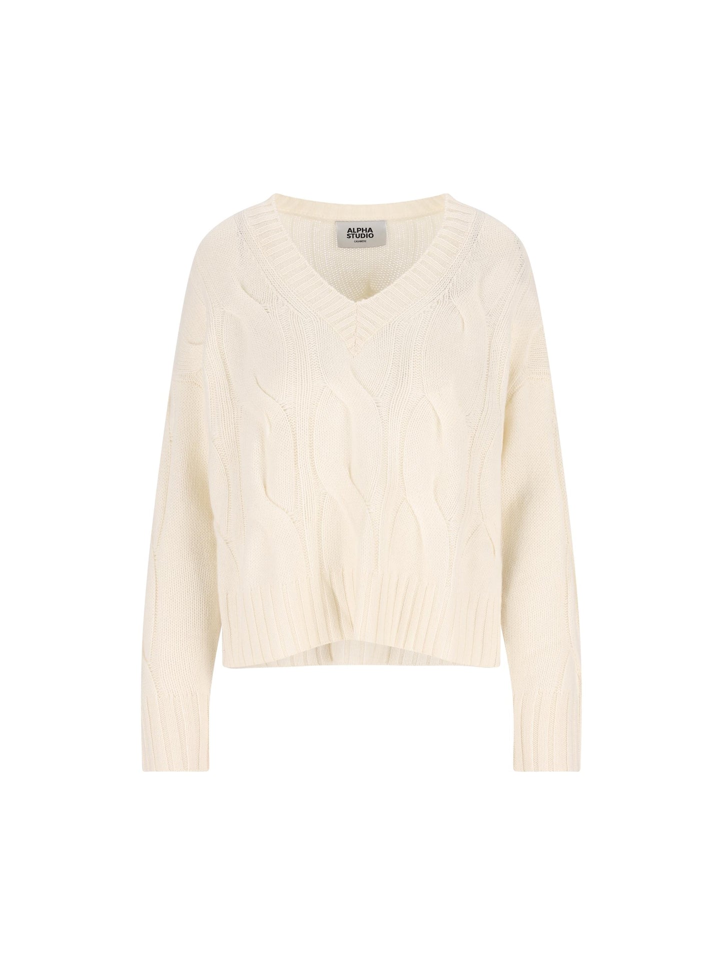 Maglia in cashmere con lavorazione treccia 4330A 2003 ALPHA STUDIO 