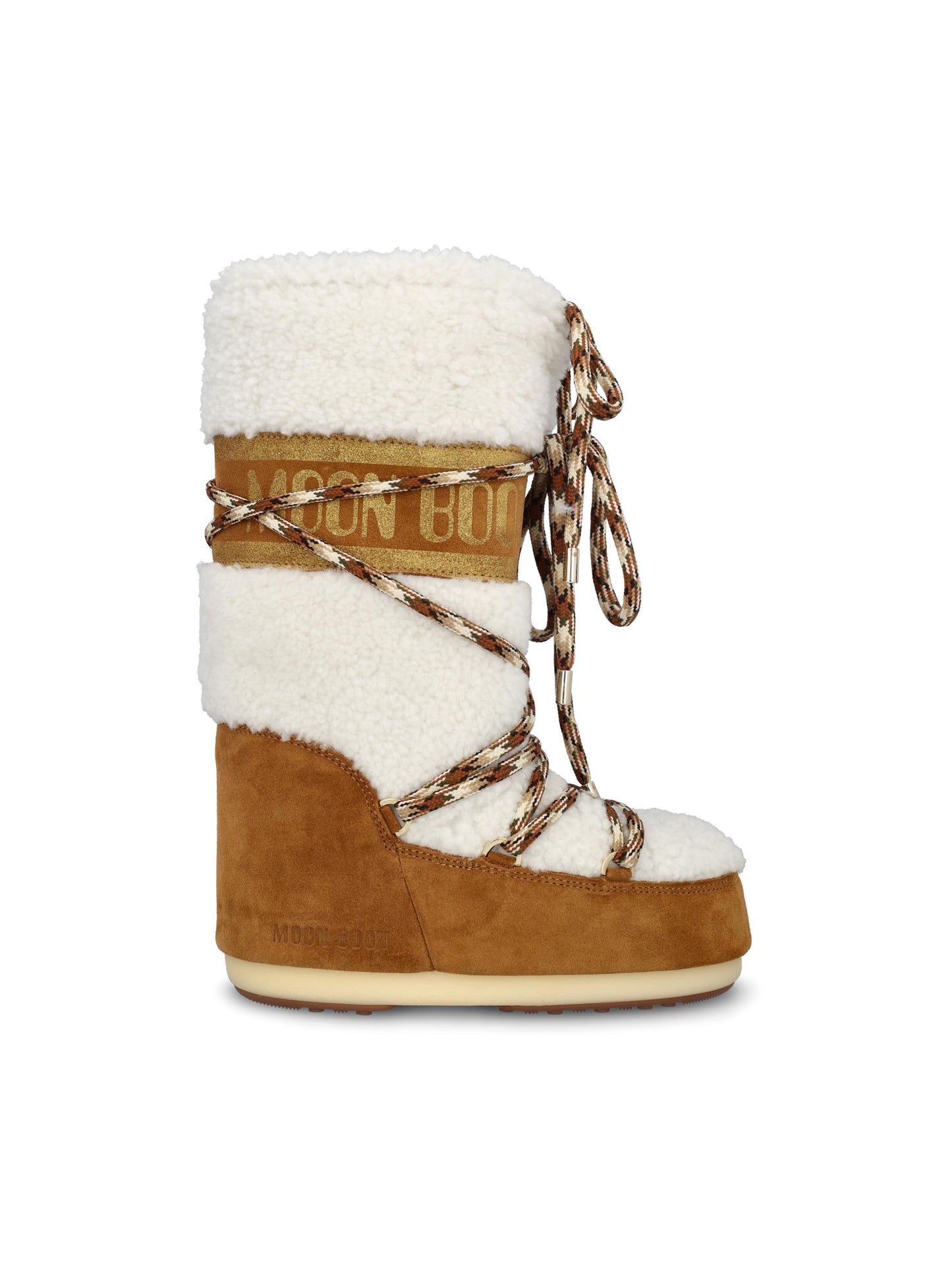 Stivale realizzato in pelle scamosciata e shearling. 80D1402610 MA03 MOON BOOT 