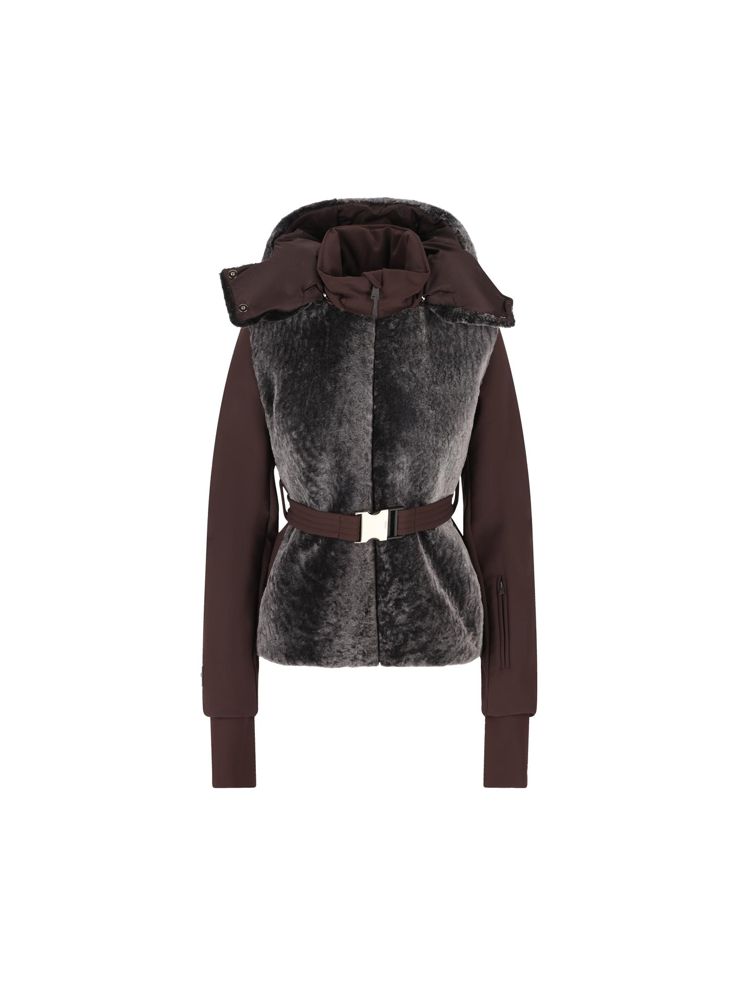 Giacca da sci in shearling e tessuto tecnico. FAN150 AT98F1T6H FENDI 