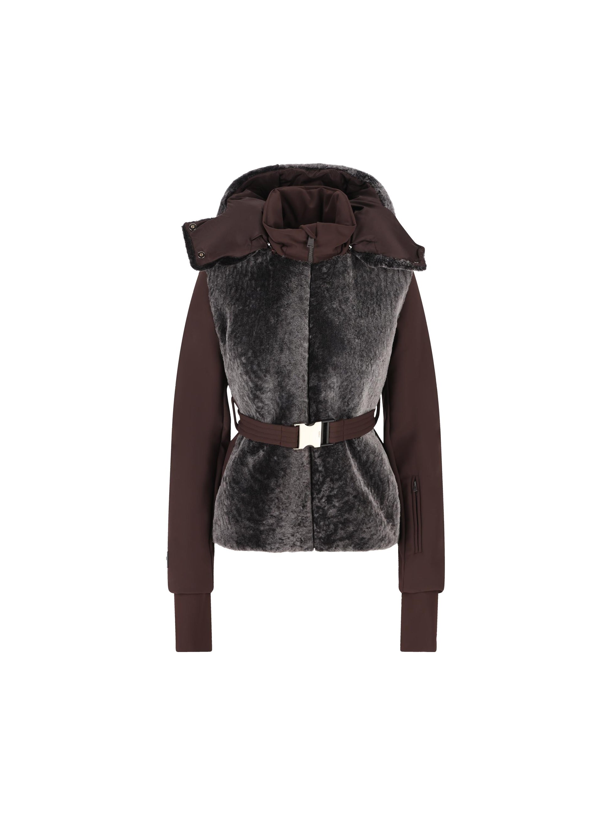 Giacca da sci in shearling e tessuto tecnico. FAN150 AT98F1T6H FENDI 