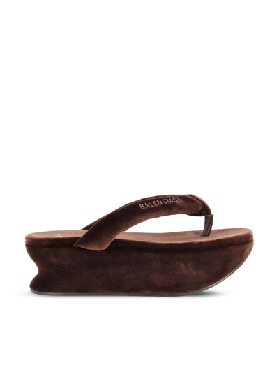 Infradito in velluto. 869909 WCDQ02647 BALENCIAGA 