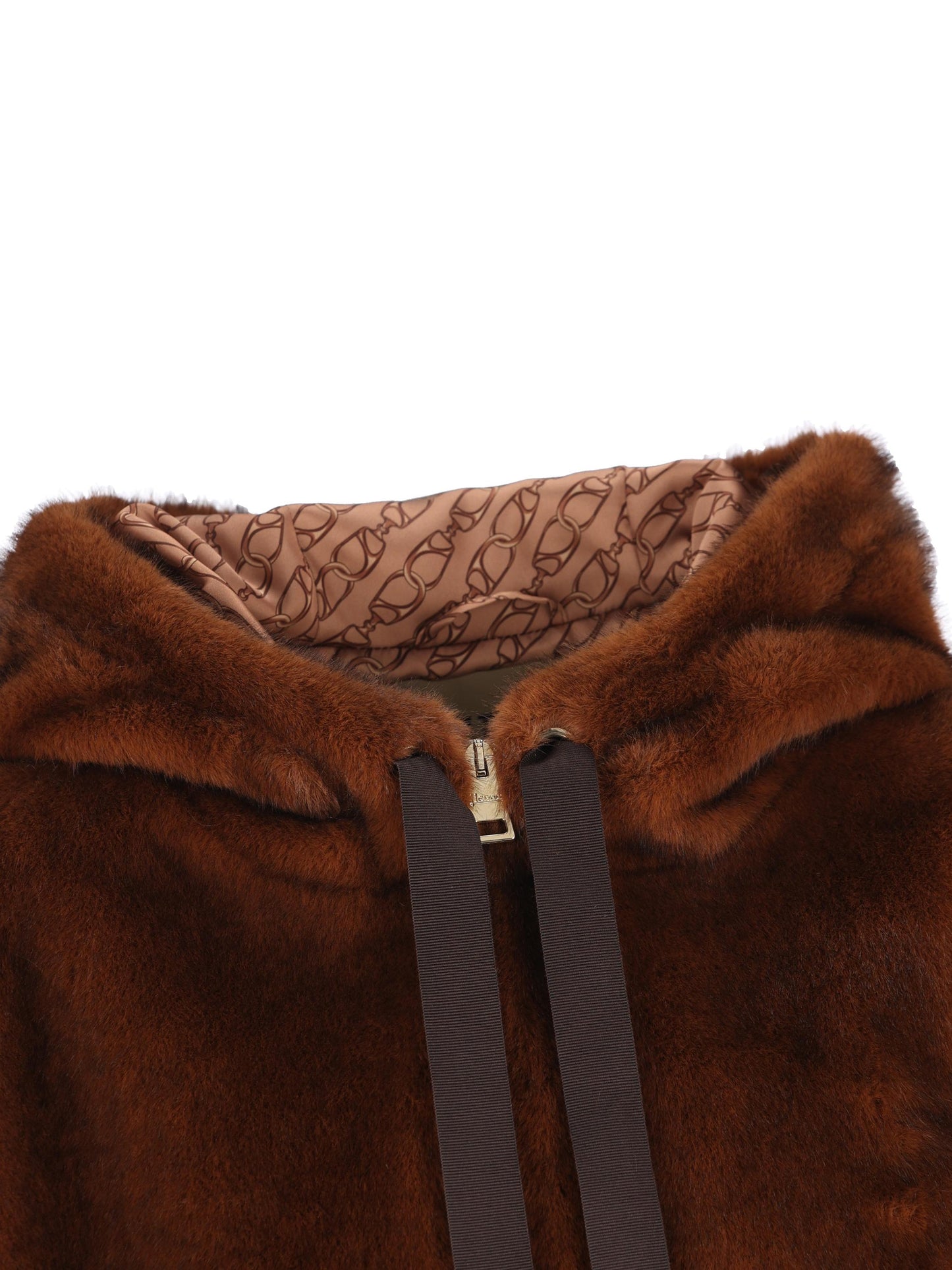 Giacca Effetto Pelliccia con Cappuccio GI000318D 127398800 HERNO 