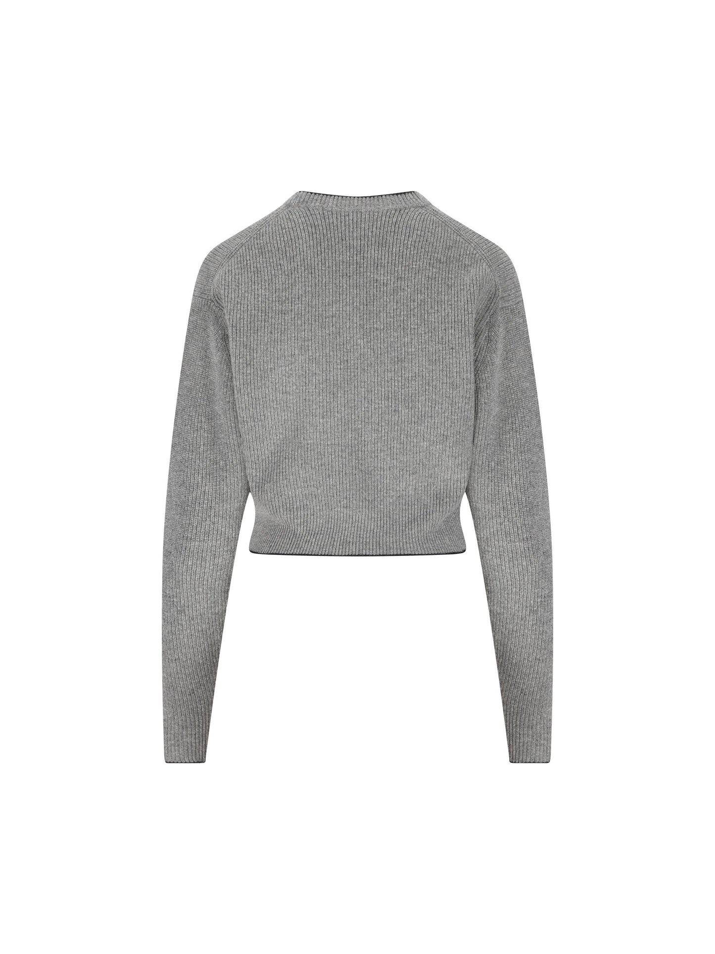 Pullover corto con logo in maglia di lana CH26SMP39710 012 CHLOE' 
