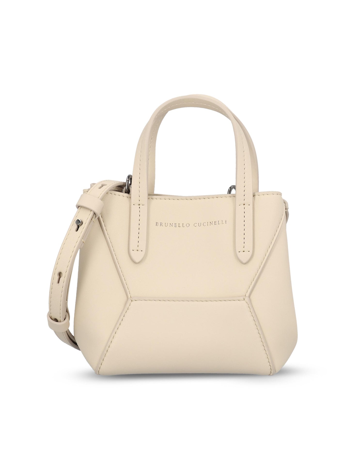 Borsa BC Duo mini in vitello con monile. MBHED2675 C8905 BRUNELLO CUCINELLI 