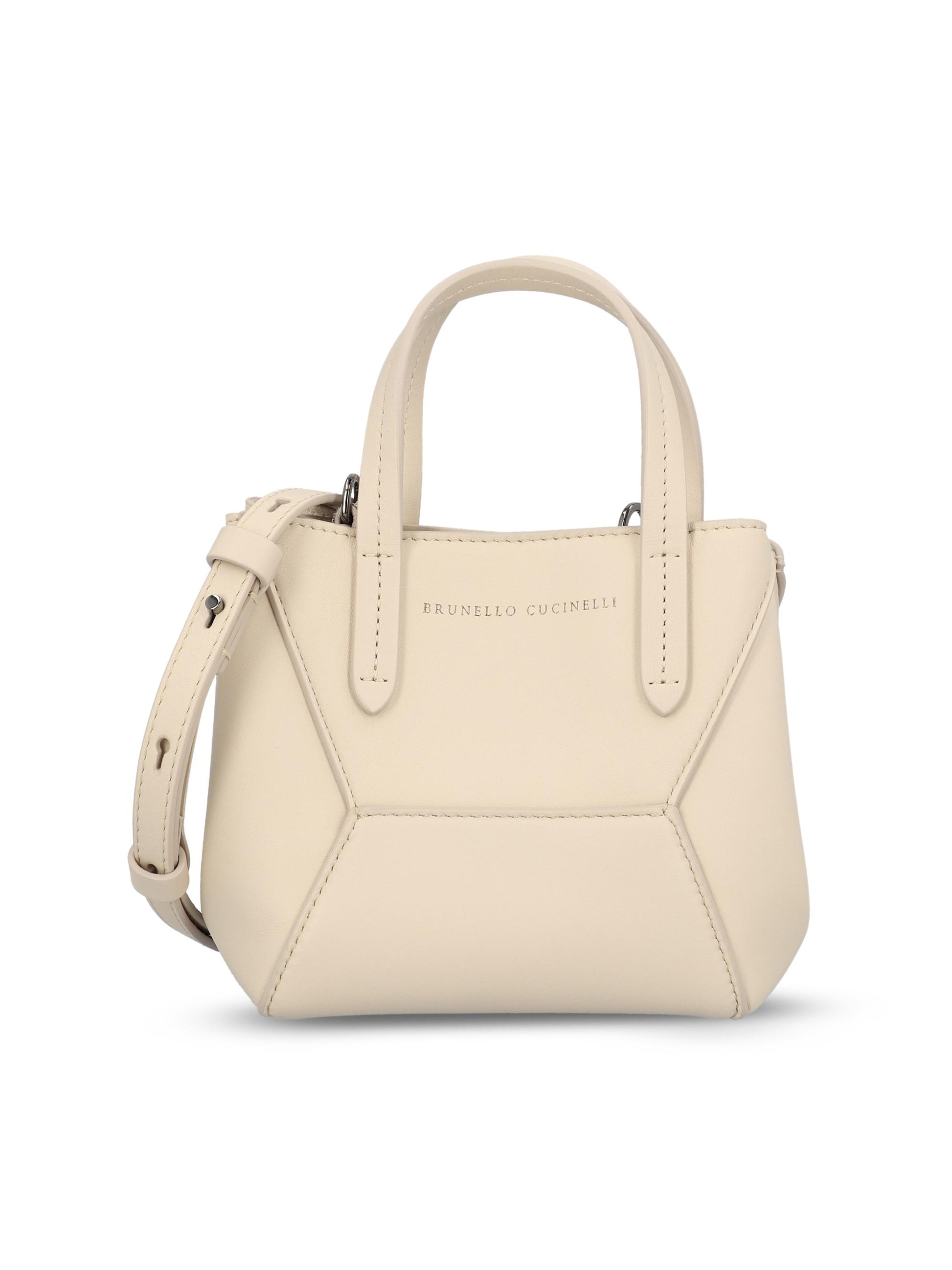 Borsa BC Duo mini in vitello con monile. MBHED2675 C8905 BRUNELLO CUCINELLI 