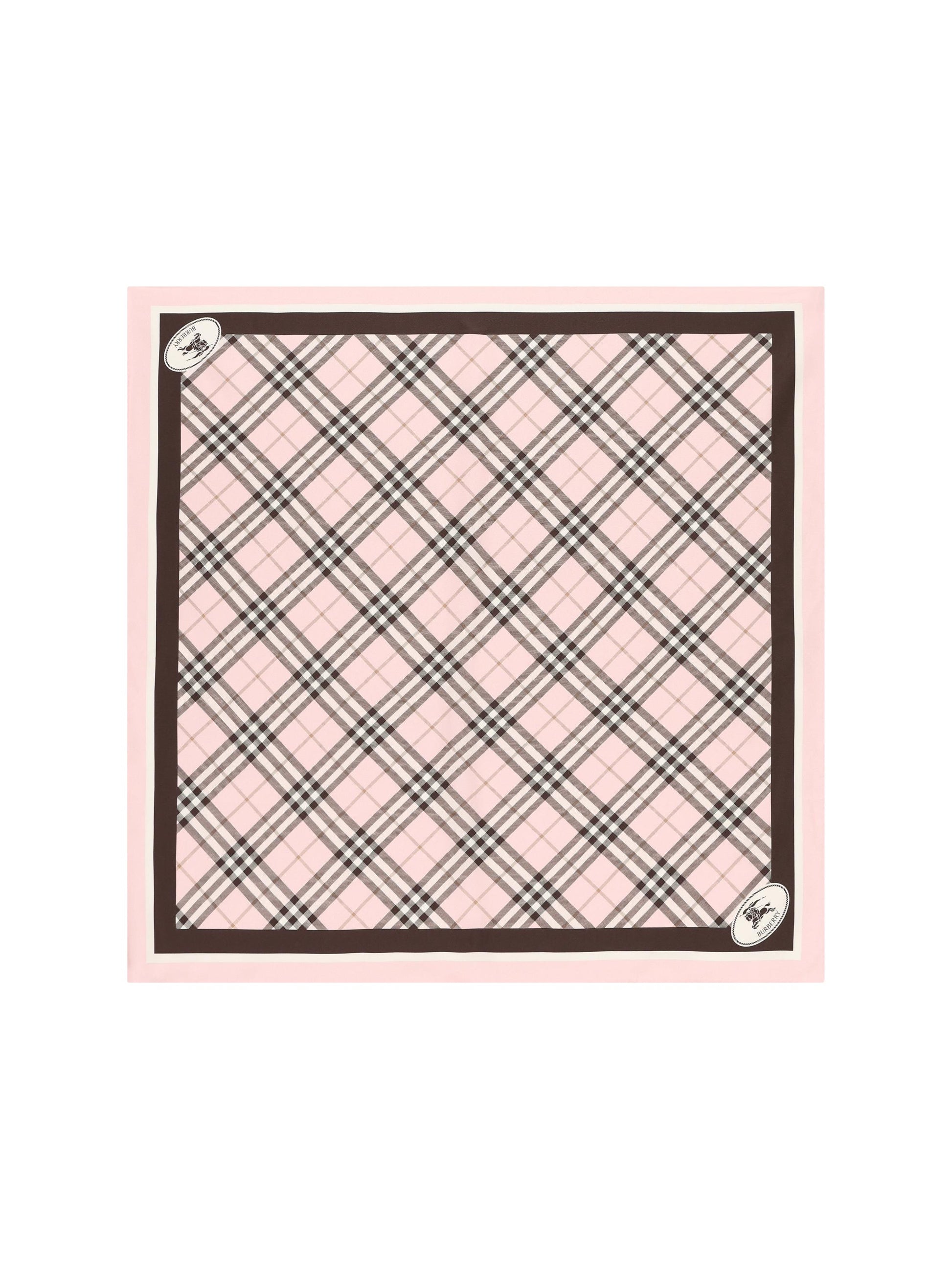 Foulard in seta Check con Knight Stamp 8115769 C2902 BURBERRY 