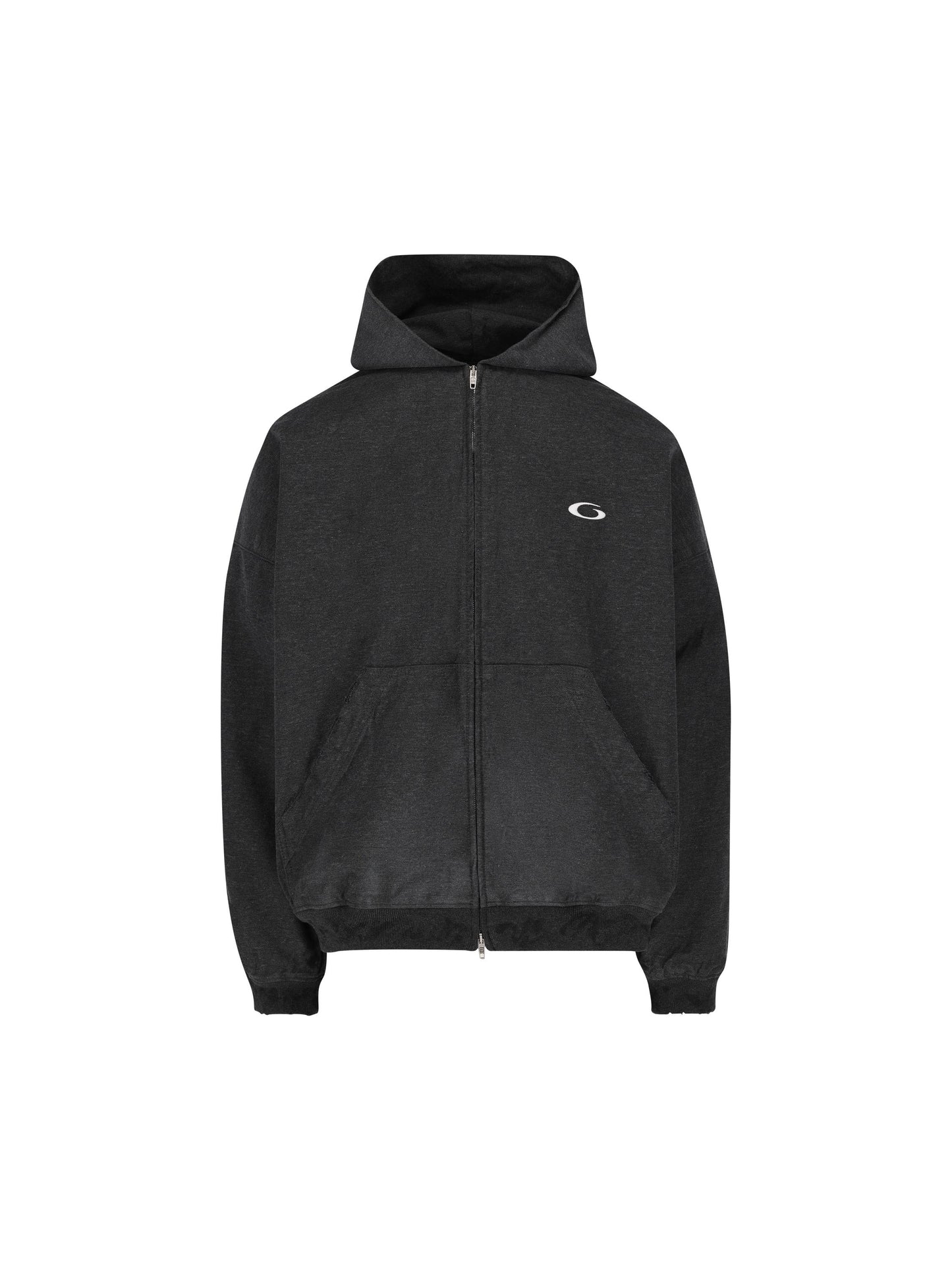 Hoodie in denim Trompe L'Œil con ricamo Loop Sports Icon 838688 TSWB31140 BALENCIAGA 