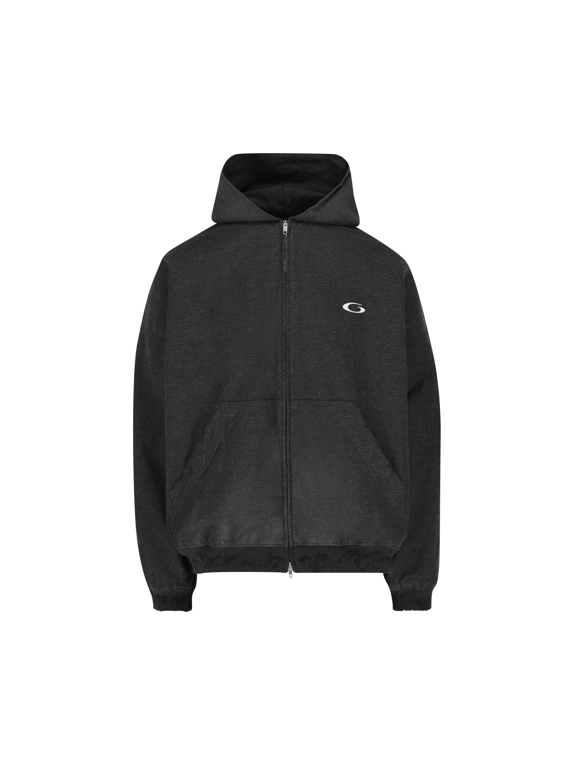 Hoodie in denim Trompe L'Œil con ricamo Loop Sports Icon 838688 TSWB31140 BALENCIAGA 