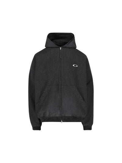 Hoodie in denim Trompe L'Œil con ricamo Loop Sports Icon 838688 TSWB31140 BALENCIAGA 