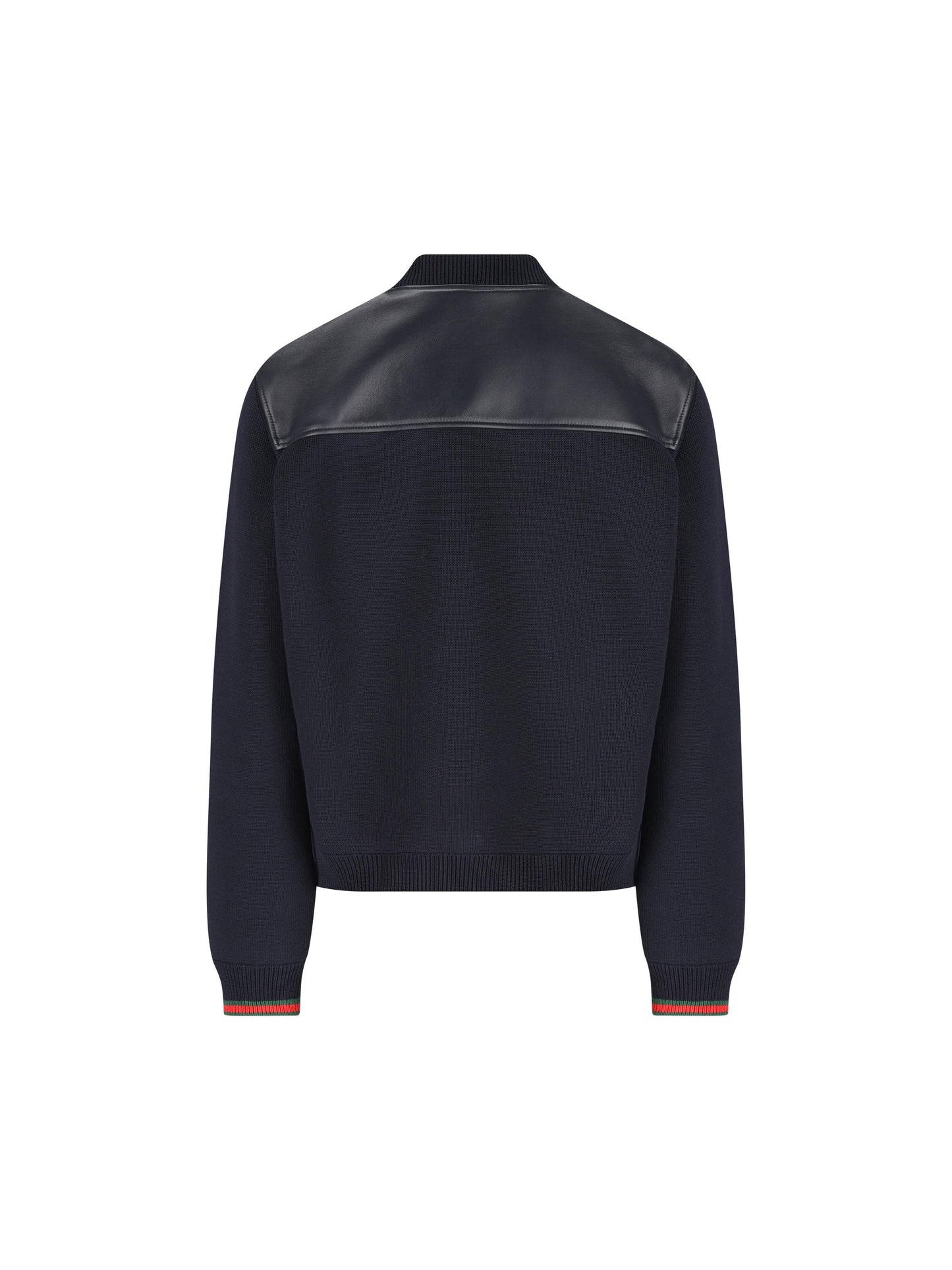 Bomber realizzato in pelle e maglia. 793181 XNA294044 GUCCI 