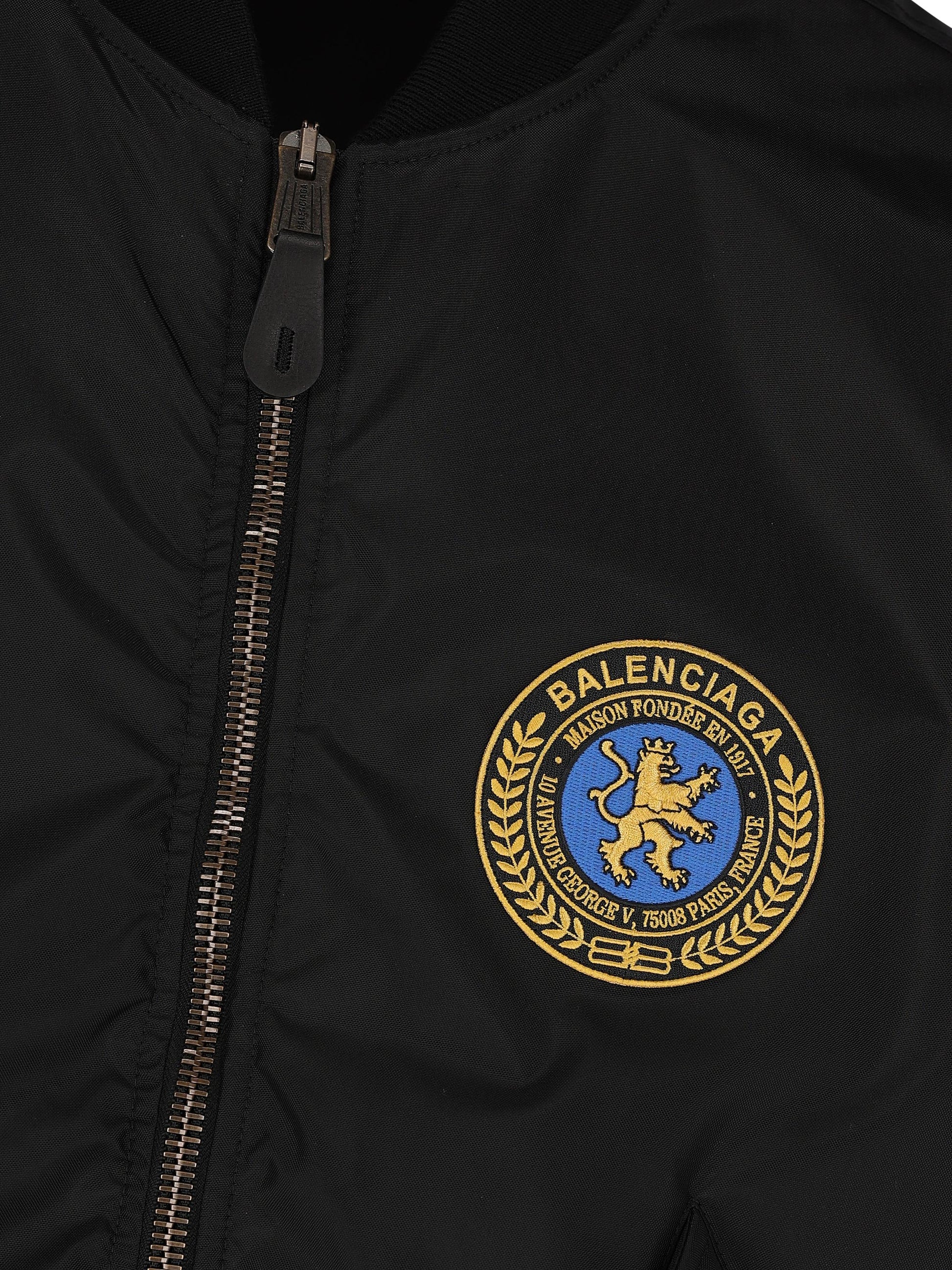 Giacca Bomber Large Fit in nero 839101 TOO041000 BALENCIAGA 