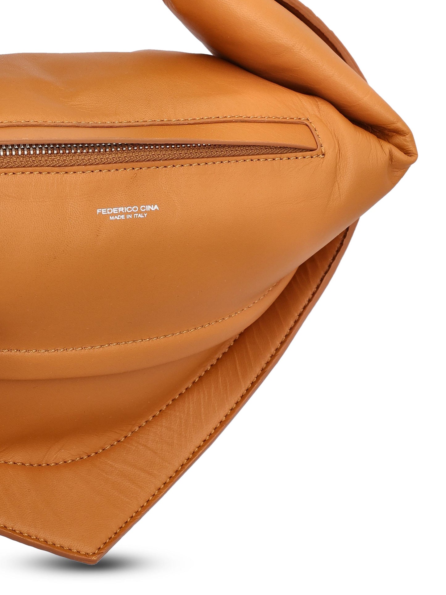 Tortellino Bag Midi  in pelle. MDTB01 01CAMEL FEDERICO CINA 