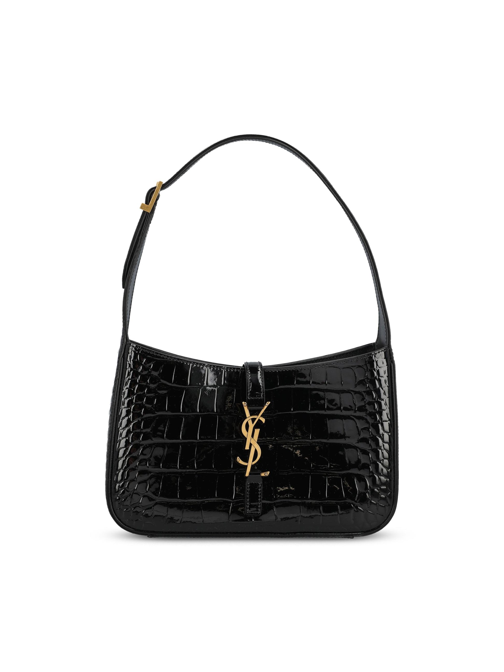 Borsa LE 5 À 7 in vernice goffrata coccodrillo. 657228 AAGKR1000 SAINT LAURENT 