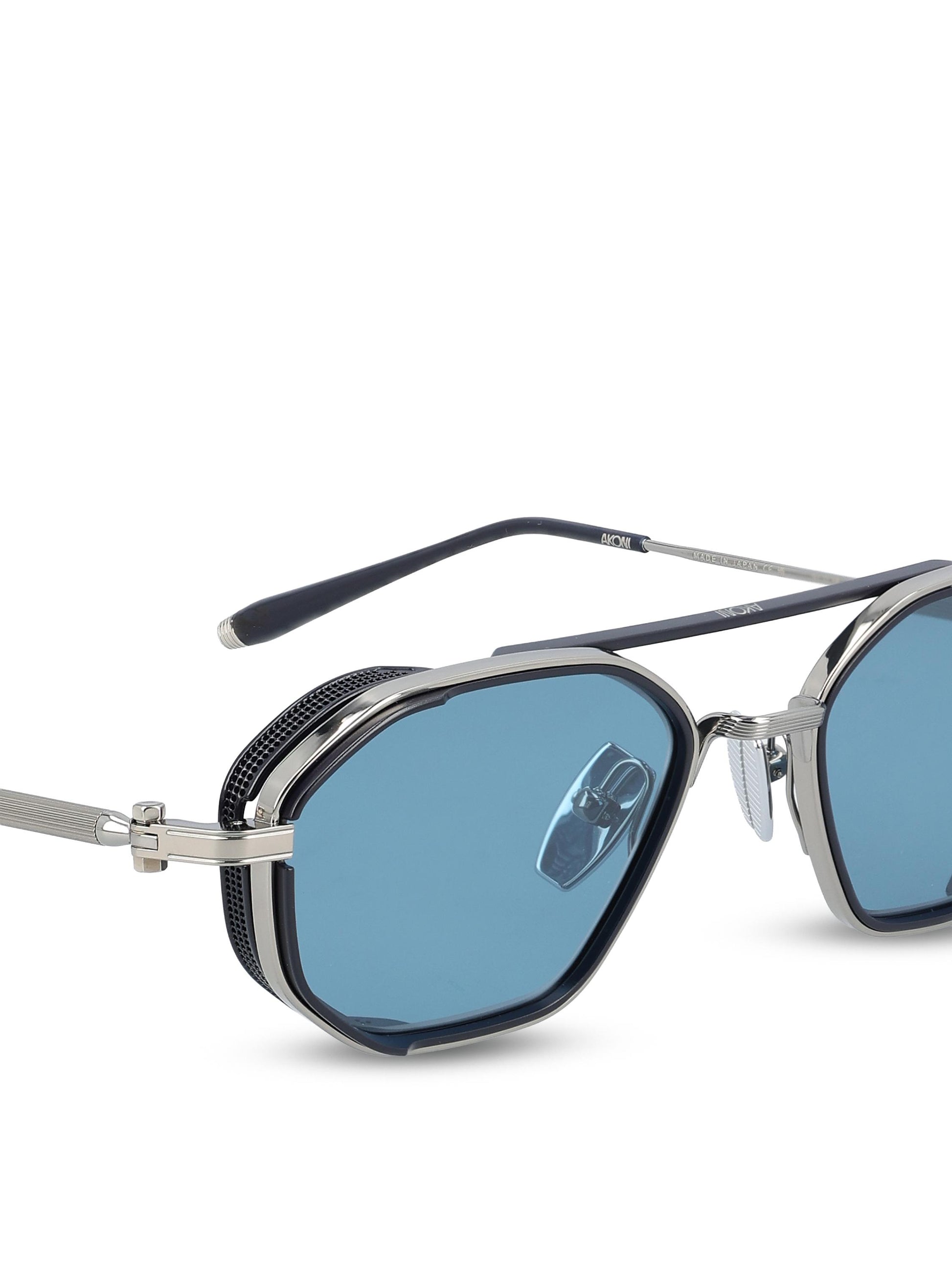 Occhiali da sole realizzati in titanio. AKS-508B-51 PLD - NVY AKONI 