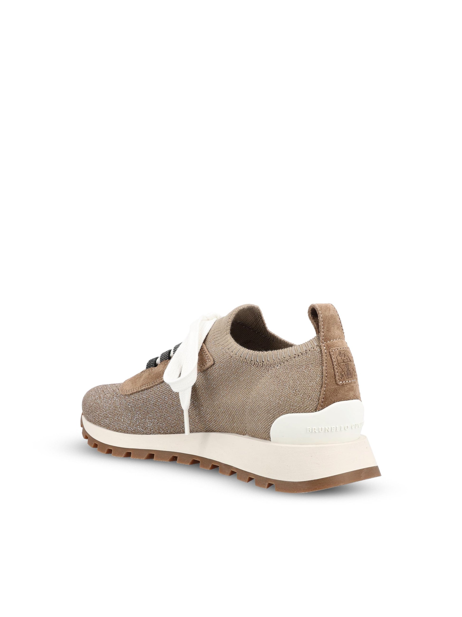 Sneakers realizzate in camoscio e maglia di cotone MZ35G2490 C9447 BRUNELLO CUCINELLI 