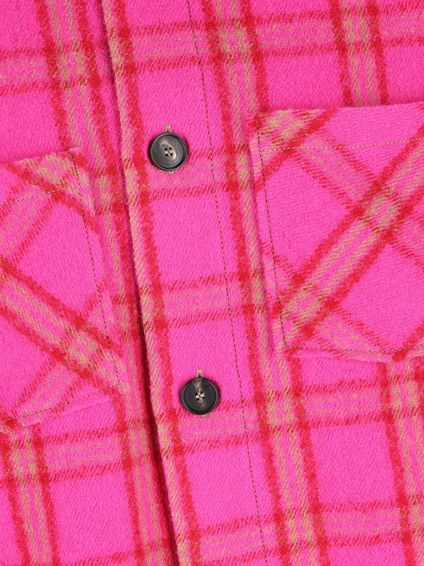 Giacca in lana vergine rosa a quadri F25TT1133K 06 GIADA BENINCASA 