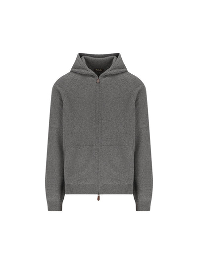 Felpa in 100% Baby Cashmere con Cappuccio FAP0178 M006 LORO PIANA 