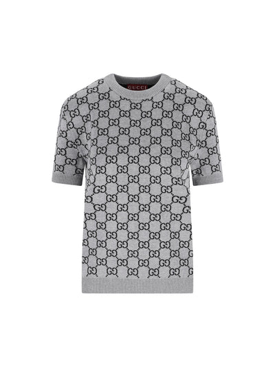 Maglia reversibile in lana jacquard GG 798159 XKD8T1045 GUCCI 