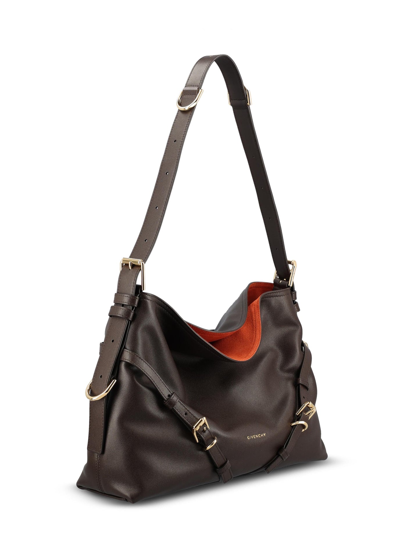 Borsa Voyou media in pelle lucida marrone BB5131B2AE 206 GIVENCHY 