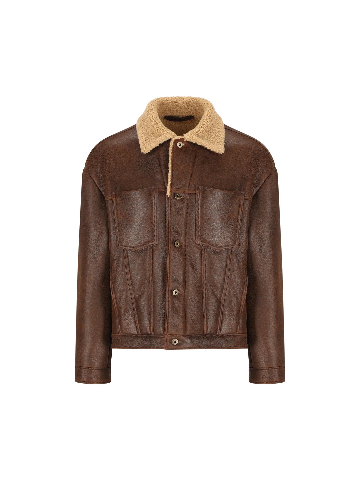 Giacca realizzata in pelle ovina. 49502 rust SALVATORE SANTORO 