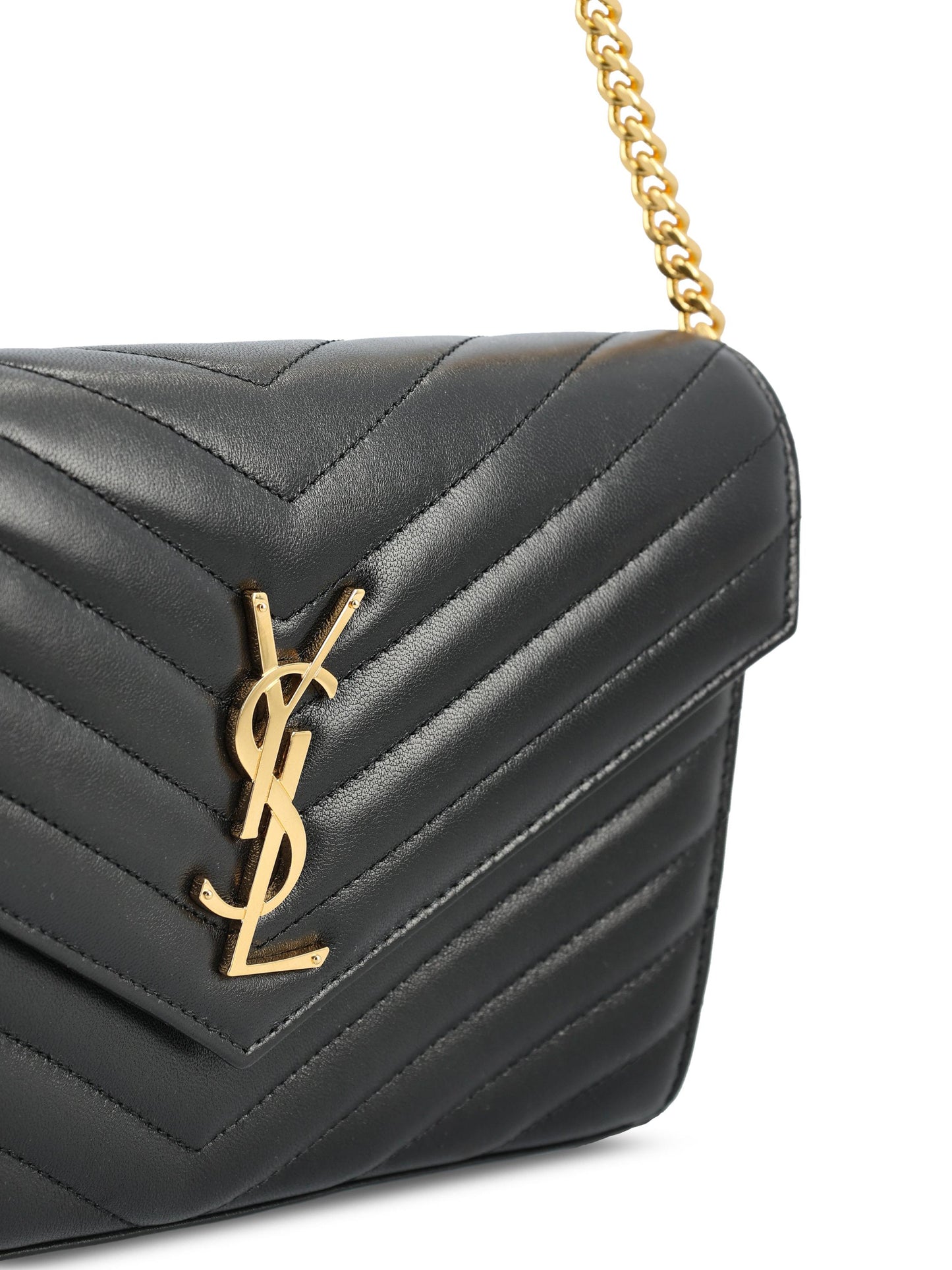 Pochette con catena Cassandre in pelle di agnello 377828 AAA441000 SAINT LAURENT 