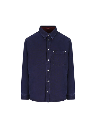 Camicia reversibile in denim e flanella 835282 XDDB64447 GUCCI 